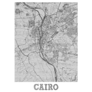 Cairo - Egypt Pencil City Map Sticker