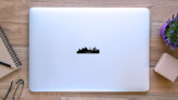Cairo Skyline Silhouette Sticker on a Laptop (New) example