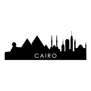 Cairo Skyline Silhouette Sticker
