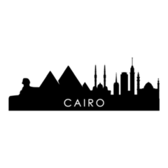 Cairo Skyline Silhouette Sticker