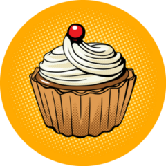 Cake Pop Art Style Illustration Sticker