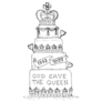 Cake To Queen Jubilee God Save The Queen Sticker