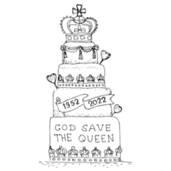 Cake To Queen Jubilee God Save The Queen Sticker
