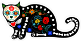 Calavera Cat Sticker