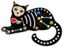 Calavera Sugar Skull Cat Sticker