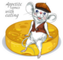 Calendar 2020 Year Of The Rat Sitting On Cheese Sticker