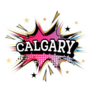 Calgary Canada Text In Pop Art Style Sticker