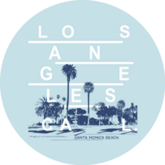 California Beach Illustration Los Angeles Sticker