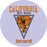 California Best Beach Huntington Purple Sticker