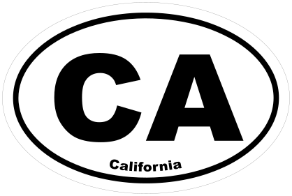 California Ca Oval Sticker