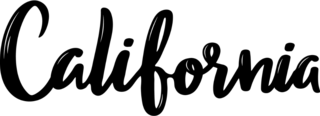 California Calligraphy Sticker