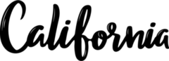 California Calligraphy Sticker