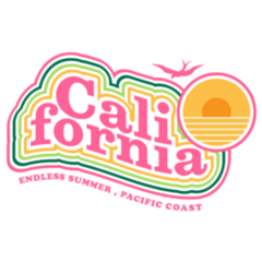 California Colorful Rainbow Sticker