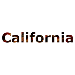 California Colorful Typography Sticker
