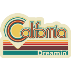 California Dreamin Retro Sticker