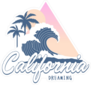California Dreaming Palm Trees And Wave Sticker