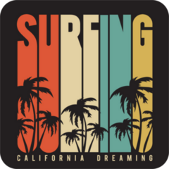California Dreaming Surfing Sticker