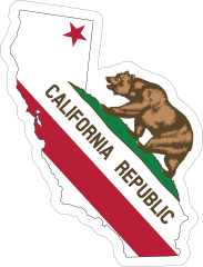 California Flag State Sticker