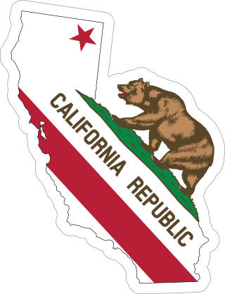 California Flag State Sticker