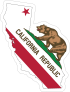 California Flag State Sticker