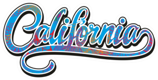 California Flower And Palm Sticker