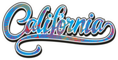 California Flower And Palm Sticker