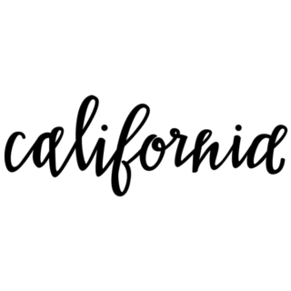 California Hand Lettering Transfer Sticker