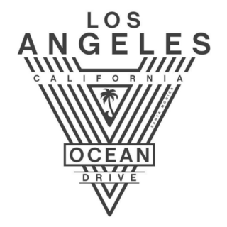 California LA Ocean Drive Lettering Sticker