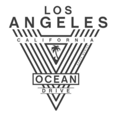 California LA Ocean Drive Lettering Sticker