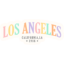 California, Los Angeles Slogan Rainbow Sticker
