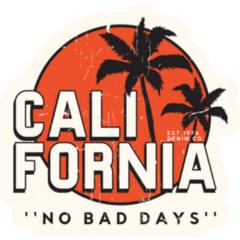 California No Bad Days Sticker