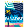 California Paradise Beach Sunset Sticker
