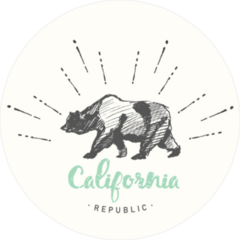 California Republic Vintage Emblem Sticker