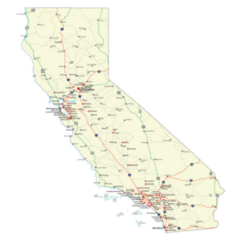 California Road Map Sticker