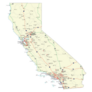 California Road Map Sticker