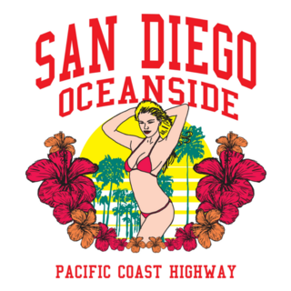 California San Diego Oceanside Bikini GIrl Sticker