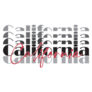 California Slogan Print Lettering Sticker