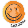 California Smile Lettering Sticker