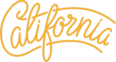California State Brush Lettering Sticker