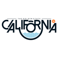 California Stylish Typography Sticker