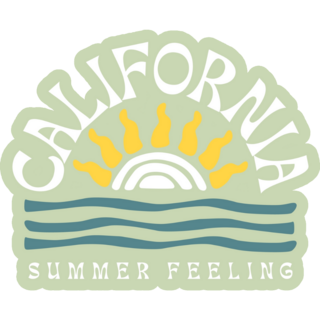 California Summer Feelings Adventure Sticker
