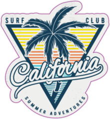 California Surf Club Summer Adventures Stickers