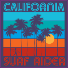 California Surf Rider Sticker