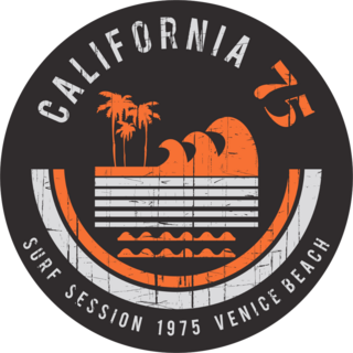 California Surf Session 1975 Sticker