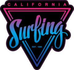 California Surfing Lettering Sticker