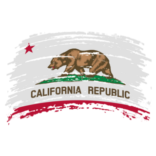 California Us Flag In Grunge Sticker