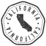 California, Usa Map Stamp Sticker