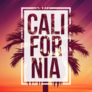 California With Palm And Frame Sticker