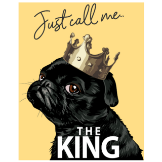 Call Me King Pug Sticker