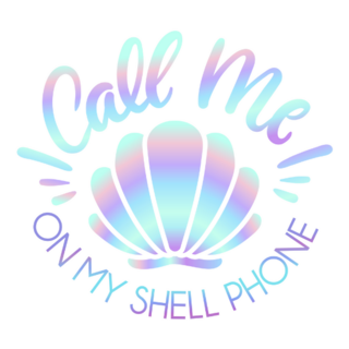 Call Me On My Shell Phone Mermaid Sticker